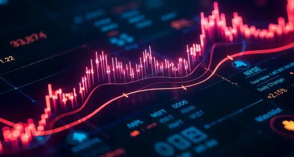Datos holográficos creando un gráfico tecnológico